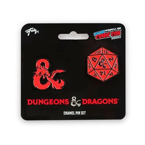 Dungeons & Dragons D20 Die and Ampersand Exclusive Enamel Pin Set ...