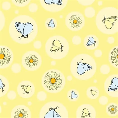 Download Cute Pastel Yellow Butterfly Pattern Wallpaper | Wallpapers.com
