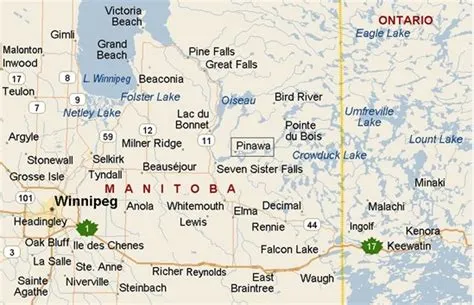Pinawa, Manitoba area map & More