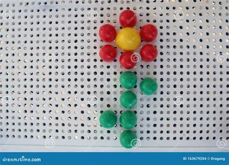 Kids Mosaic Pins Creativity Set. Color Pins Stock Photo - Image of ...