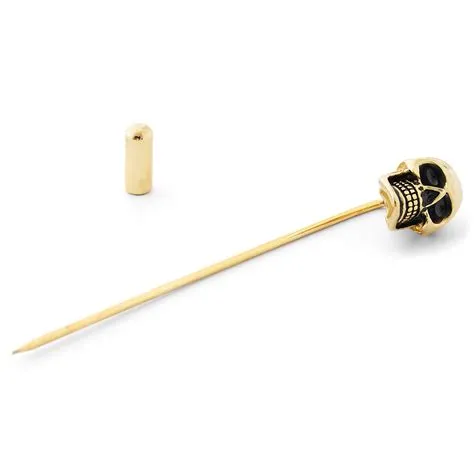 Gold-Tone Skull Lapel Pin | In stock! | Warren Asher