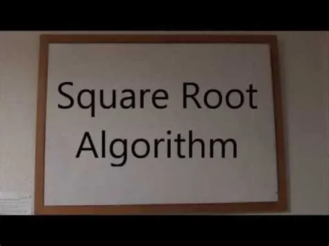 V. M. Easy Maths: Square Root Algorithm (level 10 years) - YouTube