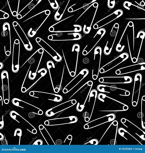 Pattern of Safety Pin Isolated on Background Stock Vector ...
