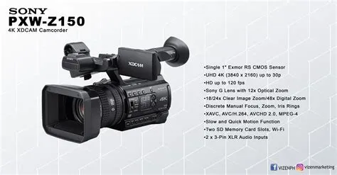 Vizen - Sony PXW-Z150 4K XDCAM Camcorder •Single 1" Exmor RS CMOS ...