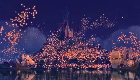 Tangled lanterns scene, Tangled lanterns, Disney images