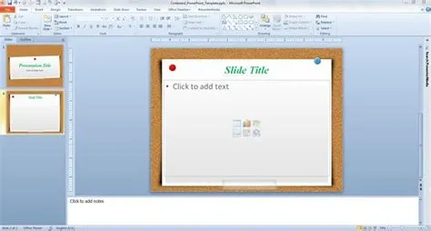 Free Corkboard PowerPoint Template