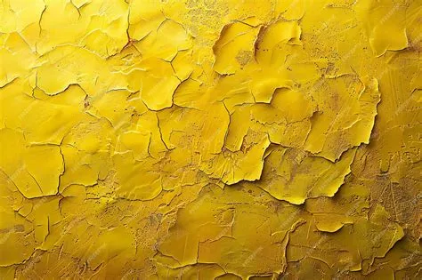 A yellow textured wall with a yellow texture and the yellow paint has a ...