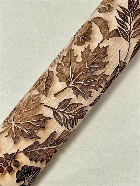 7" Autumn Leaves Textured Rolling Pin – Vermont Pottery Works