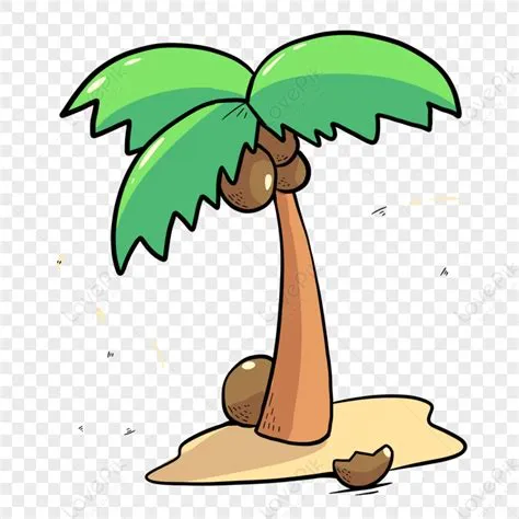 Gambar Lucu Kartun Pohon Kelapa Perjalanan Watercolor Clip Art,seni ...