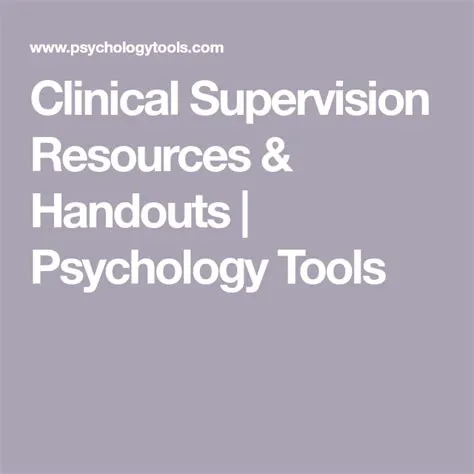 Clinical supervision – Artofit