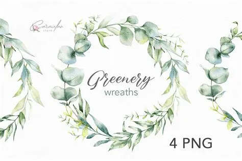 Watercolor Greenery Frame PNG Graphic by CaraulanStore · Creative Fabrica