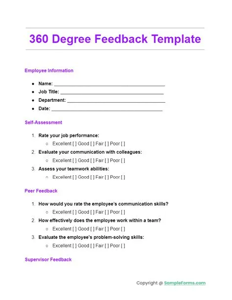 Sample 360 Degree Feedback Questionnaire – ETUM