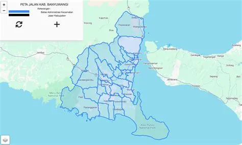 Peta Administratif Kabupaten Banyuwangi: Daftar Lengkap Kecamatan ...