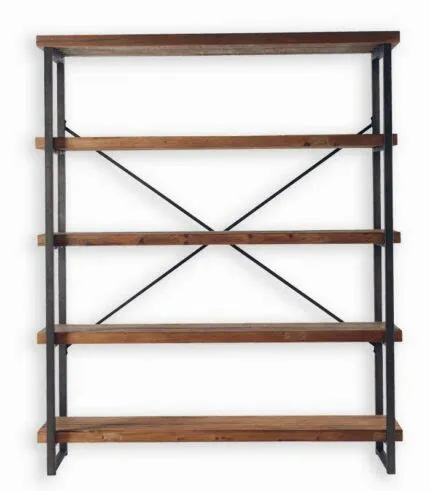 Etagère vieux pin recyclé et métal ATELIER | Cocktail Scandinave