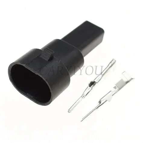 2 Pin Male Female Water Temperature Sensor Plug Waterproof Connector C ...