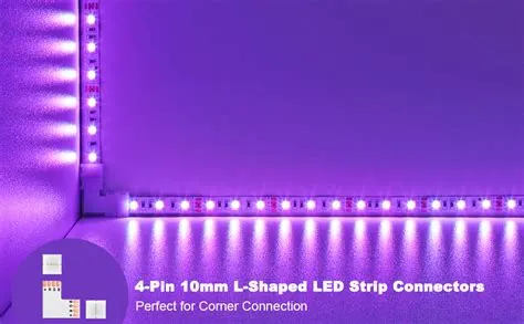 Pmxary 42Pcs 4 Pin LED Strip Connectors Kit for 5050 10mm Wide RGB LED ...