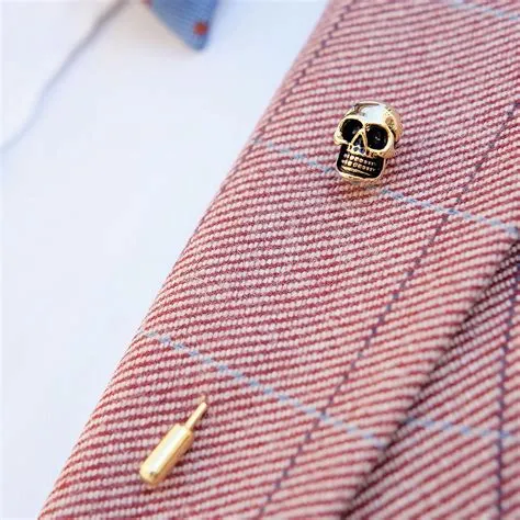 Gold-Tone Skull Lapel Pin | In stock! | Warren Asher