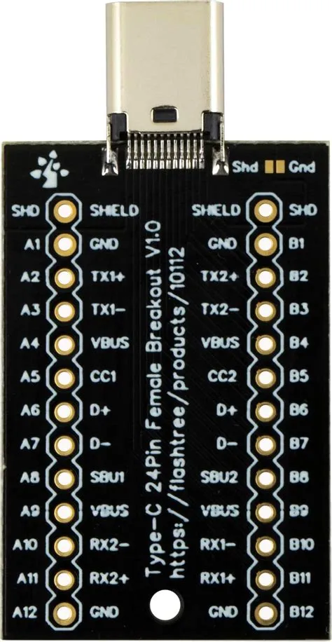 Amazon.com: naughtystarts USB Type-C Breakout Board Male Connector 24 ...