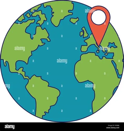 World with location pin vector illustration graphic design Stock Vector ...
