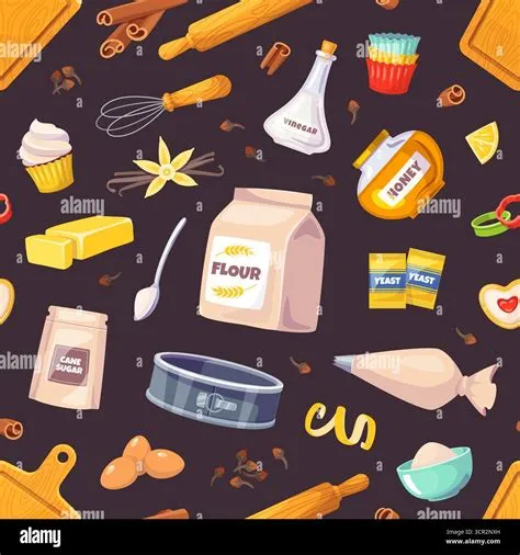 Food background eggs flour Stock Vector Images - Alamy