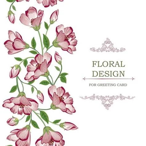 Floral seamless border garland pattern. Flower background. 512052 ...