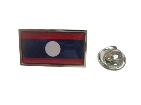 Laos Flag Lapel Pin | Lao flag, Flag lapel pins, Lapel pins