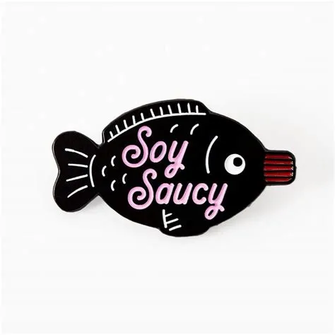Soy Saucy - soy sauce pin badge - i heart badges