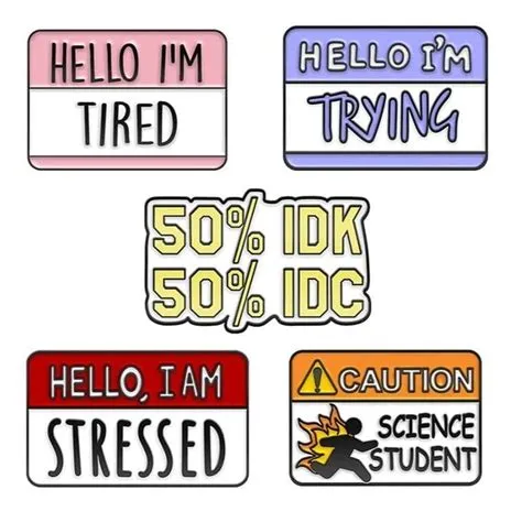 Caution Sign ‘Science Student’ Enamel Pin – Distinct Pins