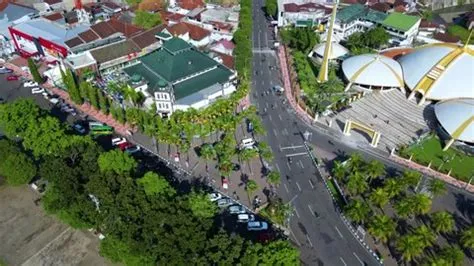 Establishe Aerial View Jember City Landscape Stock Footage Video (100% ...