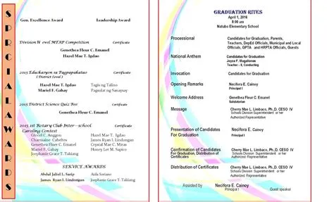 Printable Graduation Program Template - Printable Calendar