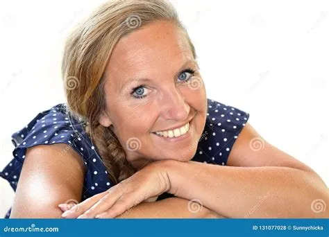 Old Lady Smile Lovely Close Portrait Blond Stock Photo - Image of ...