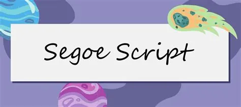 Segoe Script Font Free Download