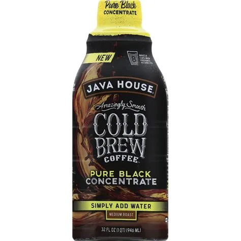 Java House Coffee, Cold Brew, Medium Roast, Pure Black, Concentrate (32 ...