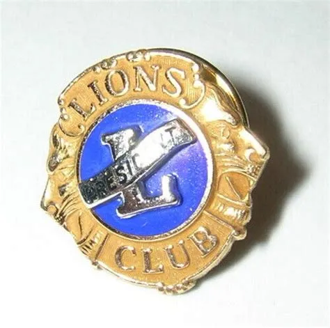 Vintage 1960 Lions Club President Tack Lapel Pin 10k Gold Filled ...