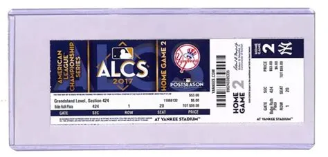 NEW YORK YANKEES défaite Astros Ticket Stub 10/17/2017 ALCS GAME 4 ...