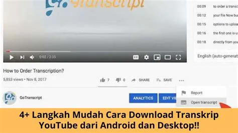 4+ Langkah Mudah Cara Download Transkrip YouTube dari Android dan ...