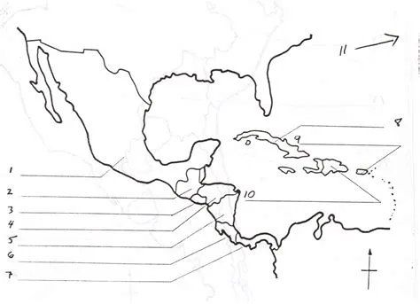 Blank Map Of Central America And Caribbean Islands - America Map ...