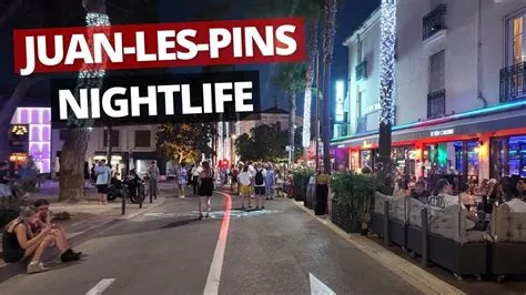 Juan-Les-Pins Night Walking - Crowded Nightlife Near Antibes - Bars And ...