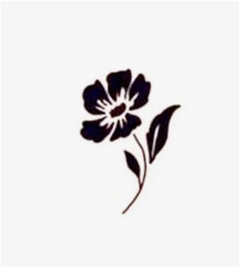 by Ava on tattoo | Simple flower tattoo, Black flowers tattoo, Time ...