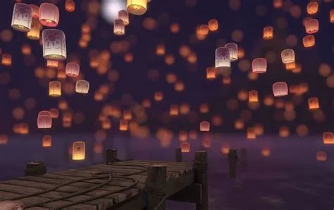 Lanterns from tangled | Tangled lanterns scene, Tangled pictures ...