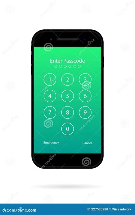 Password for Unlock in Phone Screen. Numeric Passcode in Smartphone ...