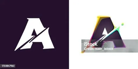 Surat Logo Huruf Dengan Distorsi Cyber Efek Pergeseran Warna Jenis ...