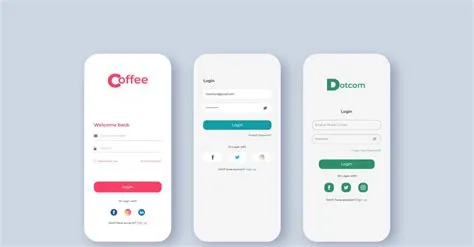 Login User Interface Elements for Any Design. Flat Design Colored UI ...