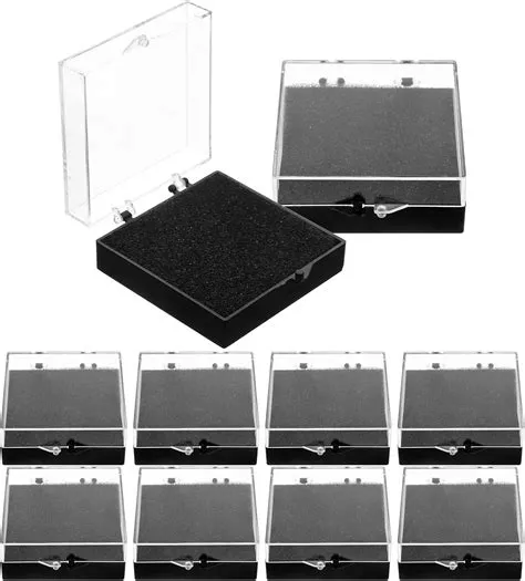 TEHAUX 10pcs Pin Display Case, Clear Plastic Gift Box for Pin ...