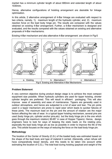 6 bar linkage mechanism for hopper tipper hoisting | PDF