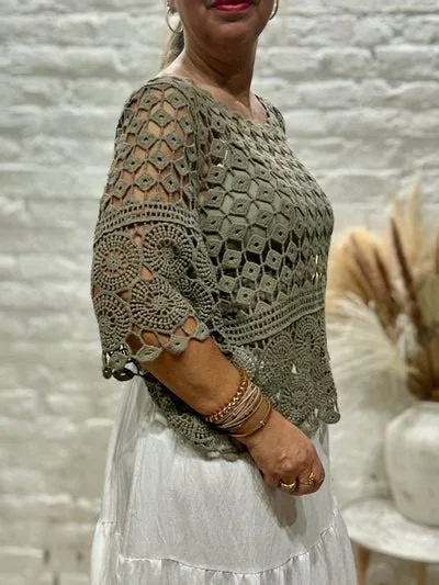 Cathy Crochet Vest and Top Set Boho – The Secret Boutique