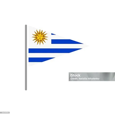 Uruguay Flag Pin Flat Triangular Icon Stock Illustration - Download ...