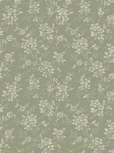 Green Floral Wallpaper, Rose Wallpaper, Wallpaper Samples, Vintage ...
