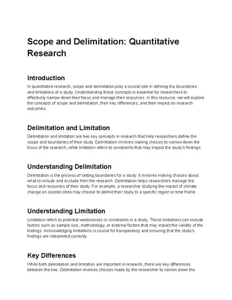 Quantitative Research: Scope & Delimitation Guide Resource - Studocu