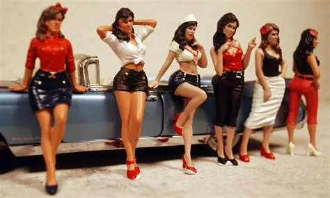 76440B American Diorama Pin Up Girls Set of 6 Sexy Mädels 1:24 | eBay